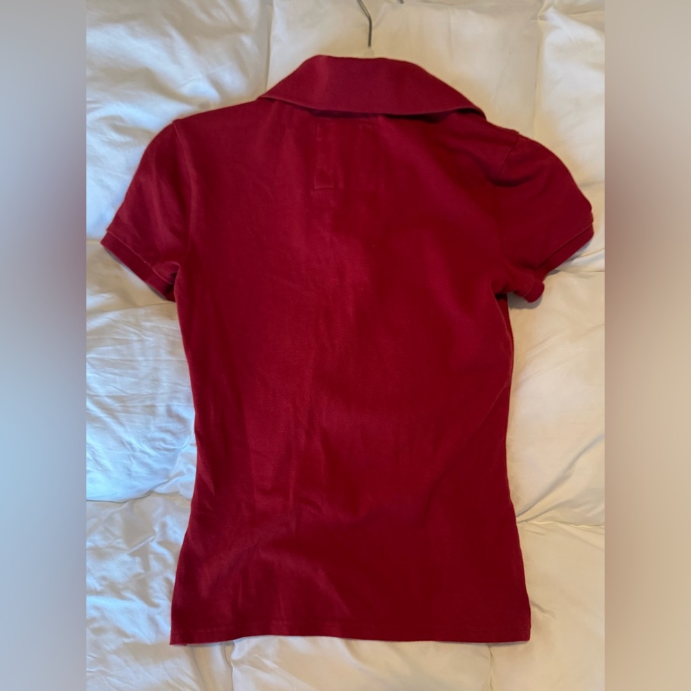 ABERCROMBIE & FITCH Women's Polo in Rich Red - Picture 3 of 3
